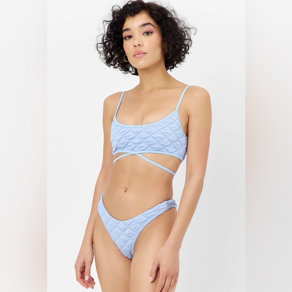 Frankie’s Bikinis 2pc Swimsuit-Quilted Waco Bralette/Dawson Puff Cheeky Bottoms